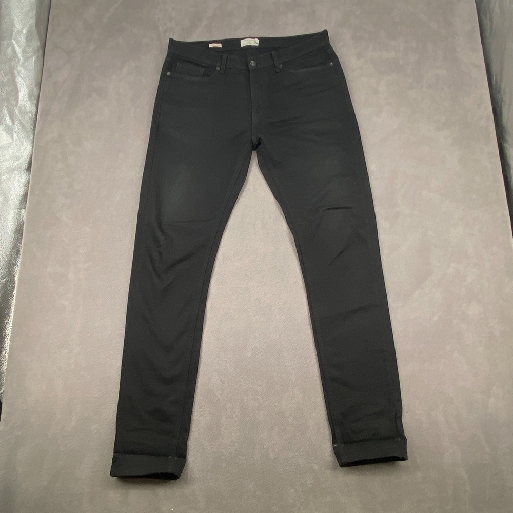 Topman Stretch Skinny Chino Pants Mens 34L Black 5 Pockets Regular Fit Outdoor
